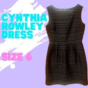 Cynthia Rowley little black dress. Size 6. Fit & flare. Metallic/glitter detail.